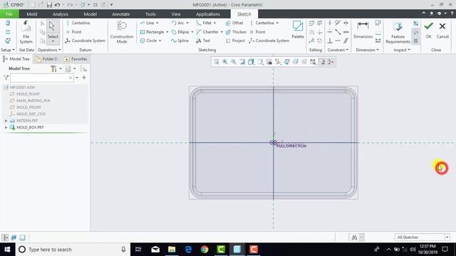 💫CREO / PRO-E MOLD TUTORIALS || Core and Cavity of a simple pattern. смотреть онлайн