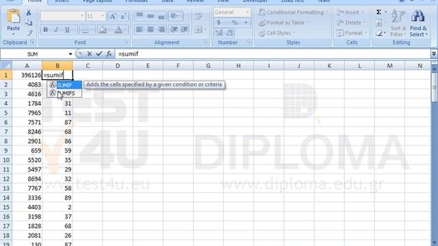 Insert the appropriate function in cell A1 to sum up values greater than or equal to 5000 in the... смотреть онлайн
