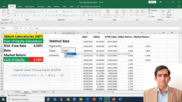 Calculating Stock Beta (β) using Excel | How to Calculate Beta in Excel | Beta Coefficient | CAPM смотреть онлайн