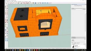 Комбинированная печь  камин  с плитой- порядовка.