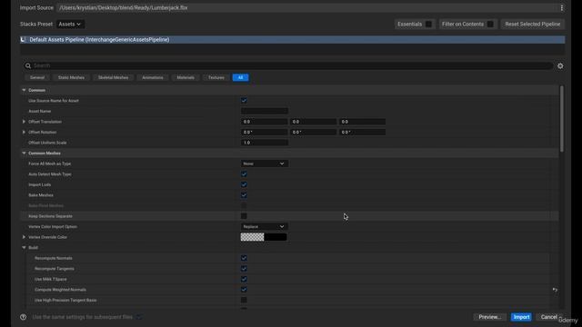 5-1 -Import skeletal mesh смотреть онлайн