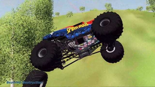 Monster Truck vs Giant Pit Car Crashes & Destruction #2 – BeamNG.Drive смотреть онлайн