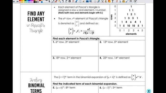 Pascal's Triangle & The Binomial Theorem 6PPC1819 смотреть онлайн