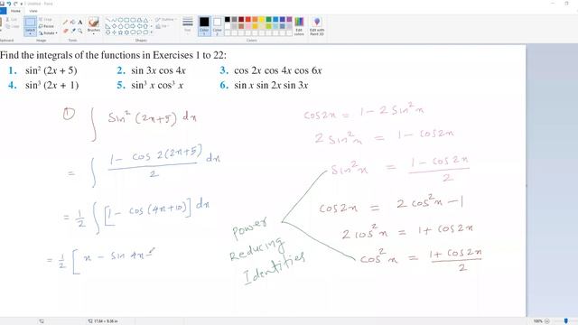 Integral of Trigonometric functions & Integration using Trigonometric Identities. Ex. 7.3 Qn. 1 - 4 смотреть онлайн