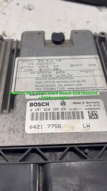 Ремонт ЭБУ Deutz emr4 Bosch 0281020205 от аэродромного тягача JBT B350 смотреть онлайн
