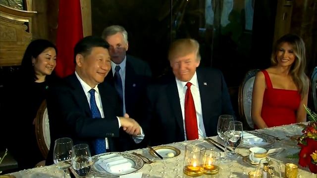 President Trump At Mar-A-Lago Dinner Table With Chinese President Xi Jinping (FNN) смотреть онлайн