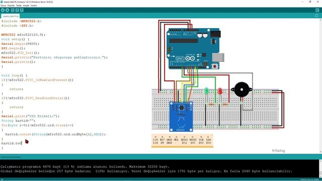 Arduino Uno ile MFRC522 RFID Kart Projesi | Arduino Dersleri смотреть онлайн