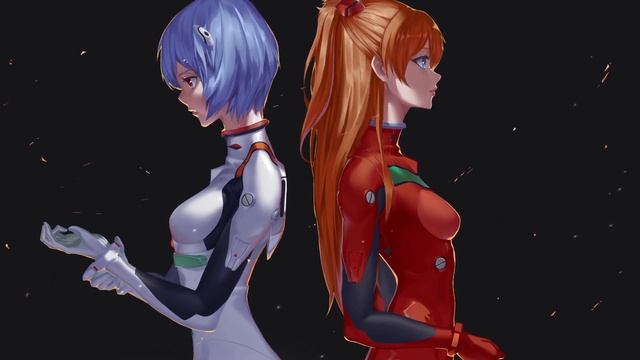 Asuka Langley & Rei Ayanami LiveWallpaper смотреть онлайн