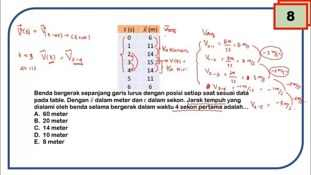Pembahasan Soal Kinematika 1 Dimensi: Representasi Tabel смотреть онлайн
