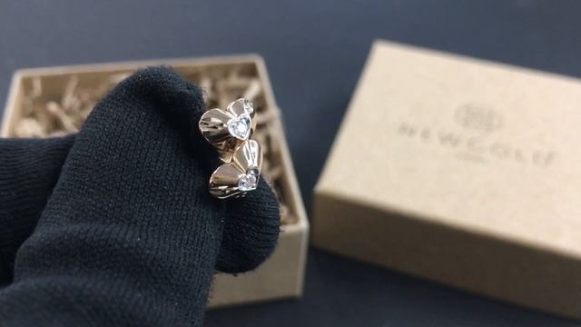 !Пуссеты 098319 из красного золота 585 пробы с фианитами смотреть онлайн