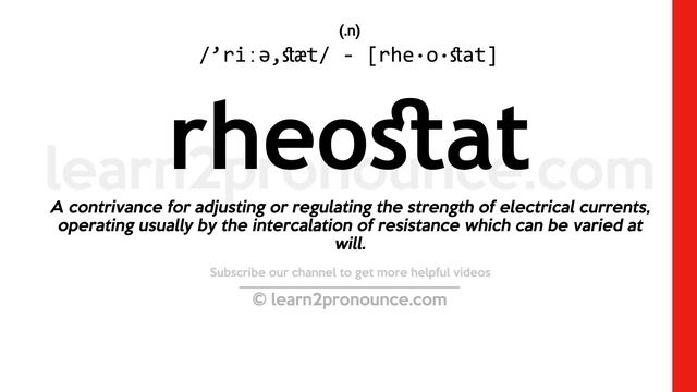 Pronunciation of Rheostat | Definition of Rheostat смотреть онлайн