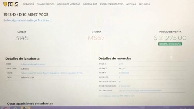 PENNY 1943 One Cent 1,000,000.00 El famoso centavo de Acero y por error hicieron alguna de Bronce!! смотреть онлайн