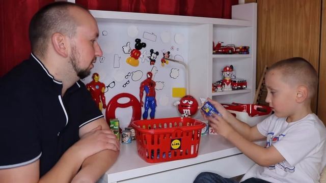Shopping Game Pretend Play | Toy Shopping Basket From Lidl смотреть онлайн