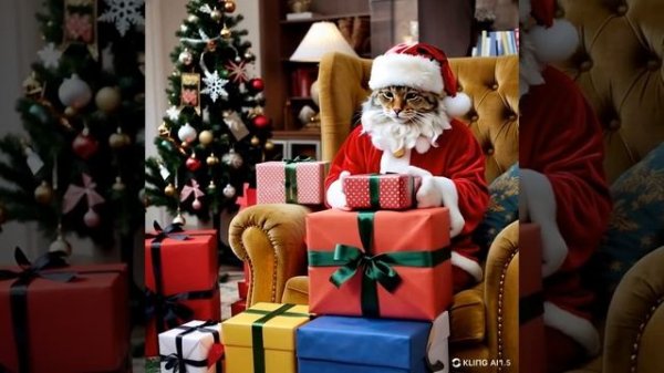 Santa Claus the cat #ai #cats #aicat #cat #catcute #cutecat