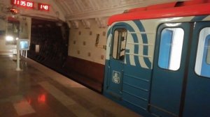 81-717/714.5м. парад поездов метро на Кольцевой линии. 15.05.2022. Номерной в Мос-бренде.