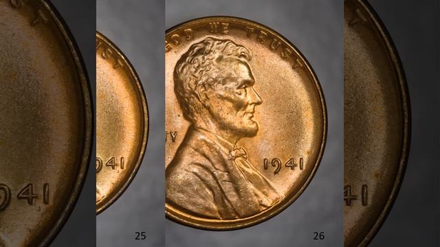 1941 Lincoln Cent roll obverse only смотреть онлайн