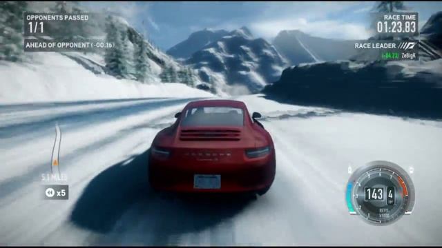 Need For Speed The Run Demo Gameplay - Neige en Porsche 911 Carrera 991 смотреть онлайн