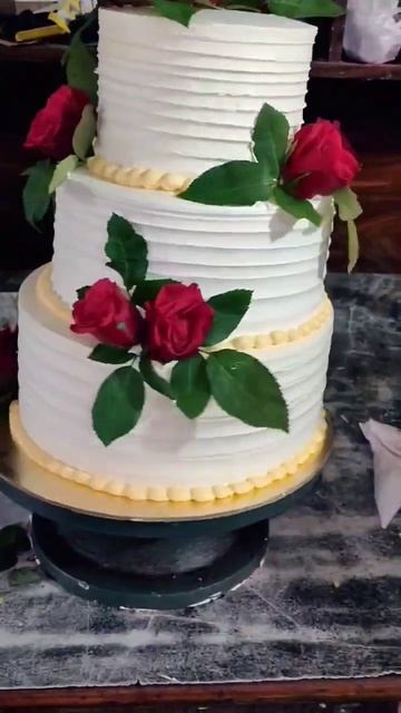 3 Step Rose 🌹 Cake Design #starcakemaster #3stepscake #shorts #viral #cake #ytshorts #youtubeshorts