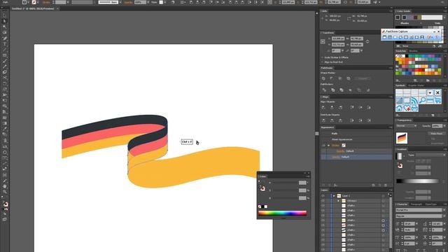Create simple ribbon in Illustrator смотреть онлайн
