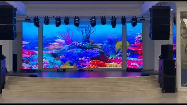 Светодиодные led экраны для конгресс-холла гостиницы, шаг пикселя P3 мм. Пример выполненной работы. смотреть онлайн