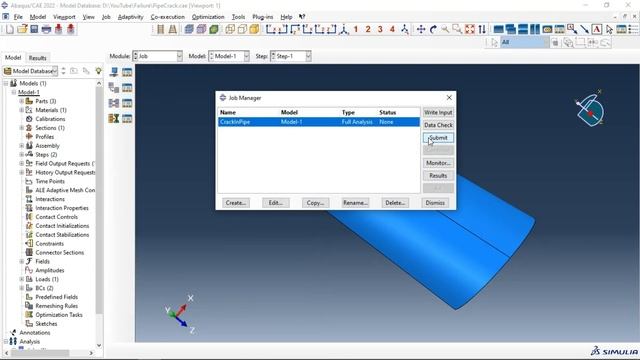 Abaqus Tutorial: Modeling of a cracked pipe repaired with a composite patch. смотреть онлайн
