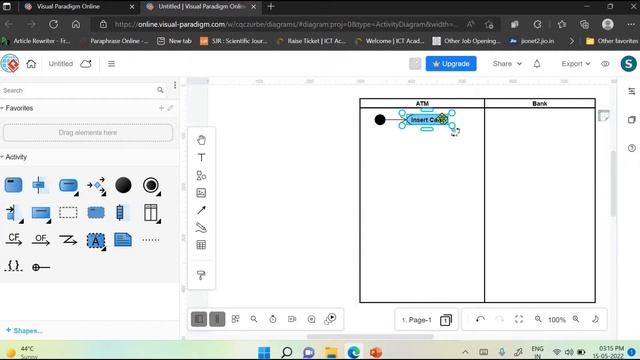 UML Activity Diagram | Activity Diagram For ATM System | Activity Diagram With Visual Paradigm