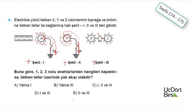 3 4 5 TYT FİZİK - 174, 175. Sayfa (Elektrostatik - Karma sorular 4) смотреть онлайн