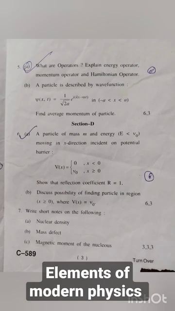 elements of modern physics bsc 3rd year question paper #hpu смотреть онлайн