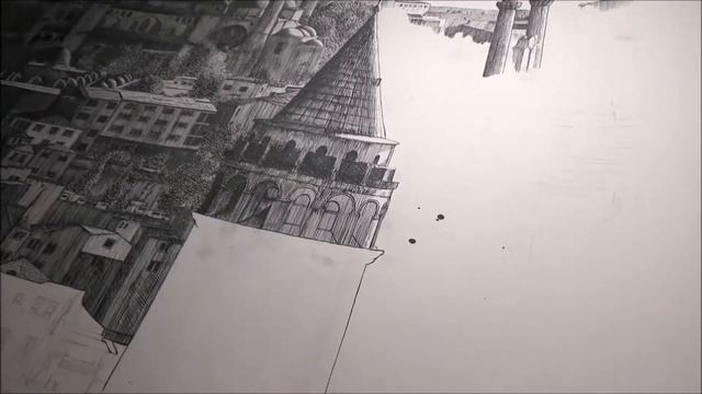 SERAMİK TABAK ÜZERİNE İSTANBUL MANZARASI ÇİZİMİ смотреть онлайн