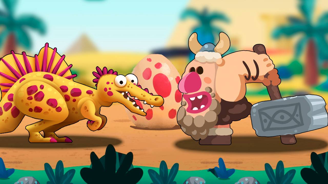 2Дино Беш 2 - прохождение мульт игры DINO BASH 2 на андроид серия 4