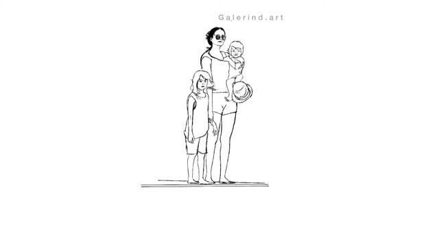 Relaxing Timelapse Digital Art | Sabai Dieter with 2 Kids [ Sound: Ukulele Beach - Doug Maxwell ] смотреть онлайн