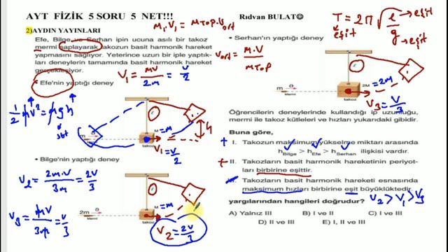 AYT FİZİK 5 SORU 5 NET | 1.VİDEO | #aytfizikfulltekrar смотреть онлайн