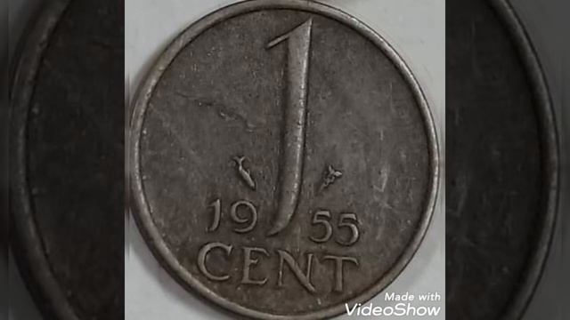 1955 Netherlands & one cent Queen Juliana,coin value and price rare. смотреть онлайн
