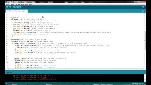 Introdução ao Arduino: Projecto 14 - controlo de servo motor com piezo смотреть онлайн