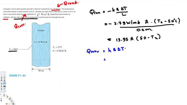 Heat Transfer - Find the right wall surface temperature and the heat flux through the wall смотреть онлайн