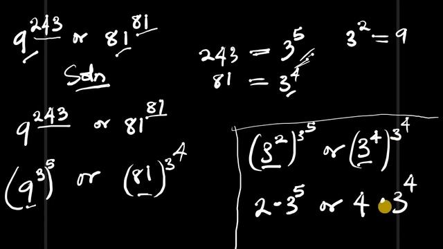 A beautiful math problem 9^243 or 81^81 | A beautiful way to compare two numbers fast. смотреть онлайн
