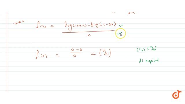 If the function `f(x)`
defined by `f(x)={(log(1+3x)-"log"(1-2x))/x ,x!=0k ,x=0` 1 (b) 5 (c... смотреть онлайн