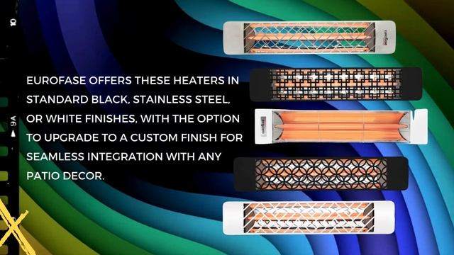 Eurofase EF20 Series 39" Black SS Single Element 2000 Watt 480V Electric Patio Heater w/ Decor Plat смотреть онлайн