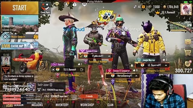 Hero's gaming fires on TG | mUsT watch this |pubg mobile смотреть онлайн
