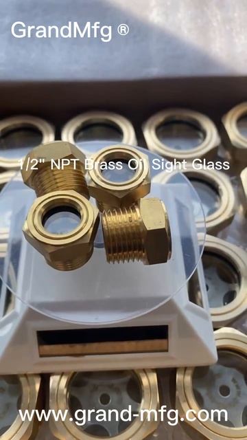 1/2" NPT GrandMfg® Brass oil level sight glass bulleye plug for ANSI Pumps Vacuum Pump Roots Blower смотреть онлайн