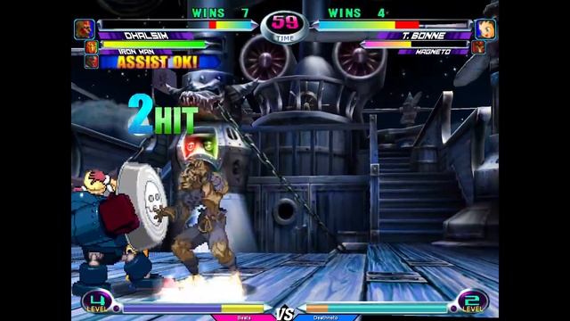 MvC2 Dhalsim 80% rush mix reset air combo to proton cannon DHC K.O. combo sequences 12/20/23 смотреть онлайн