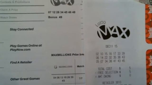 Canadian Lotto Max 55 Million - Dec 11, 2015 смотреть онлайн