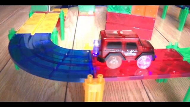 PicassoTiles PTR Race Car Track Building Block Educational Toy Set Magnet Tile Magnetic Playset смотреть онлайн