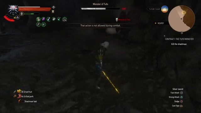 The Witcher 3 Wild Hunt – Geralt vs Monster of Tufo (Whirl Build - Death March) Build in descriptio смотреть онлайн