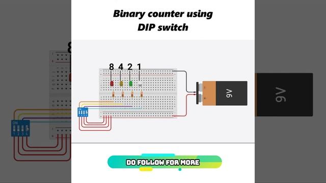 Binary counter using DIP switch @DinControl смотреть онлайн