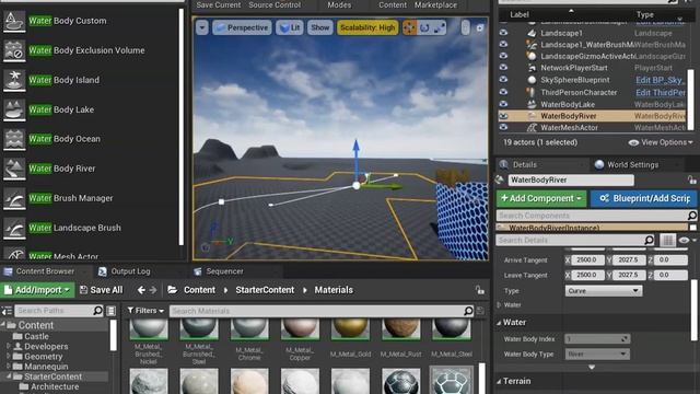 Unreal 2022- Learn how to Change Materials on Static Mesh + How to Add Landmass Plugin +Water Plugi смотреть онлайн