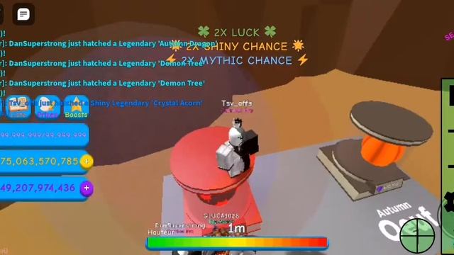 Hatched Shiny Legendary Crystal Acorn On Camera | [🍁Leaf🍁] Bubble Gum Simulator Roblox смотреть онлайн