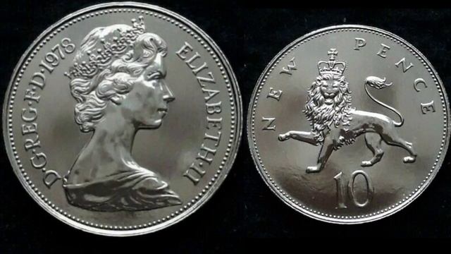 UK 1978 10 New Pence Coin VALUE + REVIEW Queen Elizabeth II 10p Coin смотреть онлайн