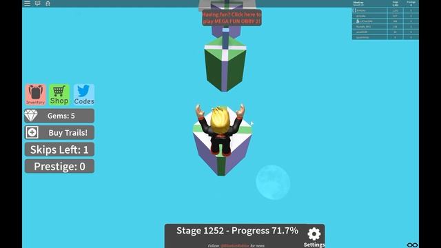 ROBLOX - MEGA FUN OBBY COMPLETED - Stage 1201-1300 (Walkthrough) смотреть онлайн