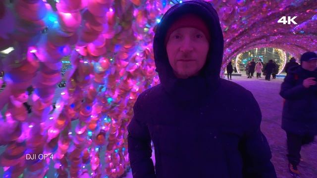 Новогодний Арбат 2025 / DJI action 4 low light